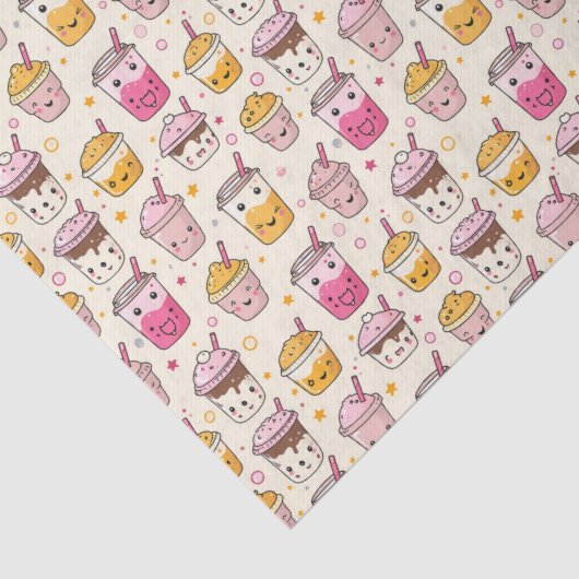 Bright Boba Tees Pattern Seidenpapier (Detail)