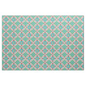Bright Boho | Aqua und Rot Zickzack Stoff (Yard (91,4 cm))