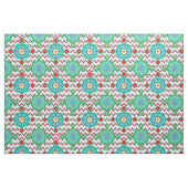 Bright Boho | Aqua und Rot Zickzack Stoff (Fat Quarter (45,7 x 55,9 cm))