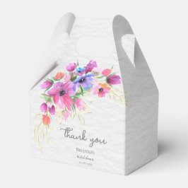 Bright Boho Aquarellfarben Blume und Goldene Veget Geschenkschachtel