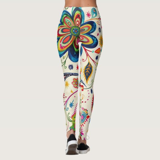 Bright Boho Design Leggings (Rückseite)