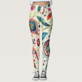 Bright Boho Design Leggings (Vorderseite)