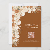 Bright Boho Fall Rose & Calla Lily Wedding Einladung (Rückseite)