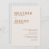 Bright Boho farbenfrohe Retro-Hochzeit Einladung (Vorne/Hinten)