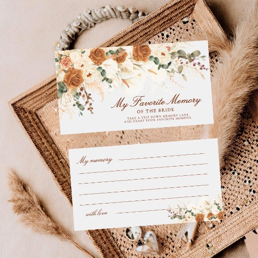 Bright Boho Favorite Memory of the Bride Ticket Mitteilungskarte