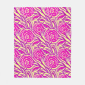 Bright Boho Floral Swirl Wasserfarbe Fleecedecke (Vorderseite)