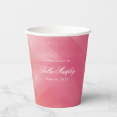 Bright Boho Ombre Brautparty Pappbecher (Vorderseite)