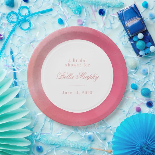Bright Boho Ombre Brautparty Pappteller (Party)