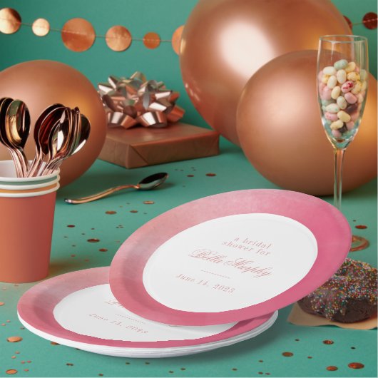 Bright Boho Ombre Brautparty Pappteller (Multi)