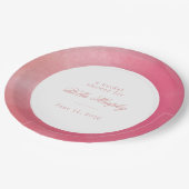 Bright Boho Ombre Brautparty Pappteller (Schrägansicht)