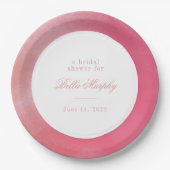 Bright Boho Ombre Brautparty Pappteller (Vorderseite)