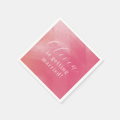 Bright Boho Pink Ombre Curse Name Brautparty Serviette (Ecke)
