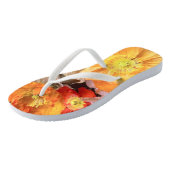 Bright Boho Poppy Floral Badesandalen (Schrägansicht)