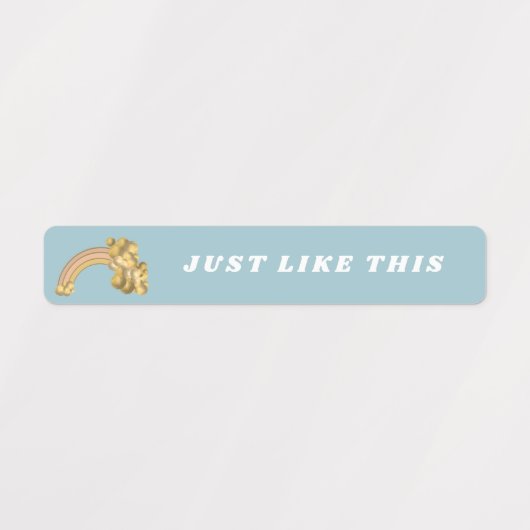 Bright Boho Rainbow Name Etiketten (Design 2)