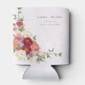 Bright Boho Rosa Blume Hochzeit Dosenkühler (Rückseite)