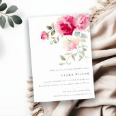 Bright Boho Rosa Rose Brautparty Einladung