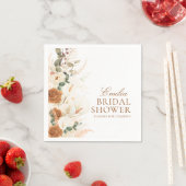 Bright Boho Terracotta Floral Bridal Shower Serviette (Beispiel)