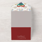 Bright Boho Terracotta Rainbows Wedding All In One Einladung (Außenbereich)