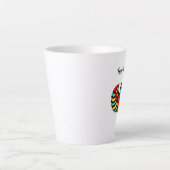 Bright Bold Abstrakt Scarab Käfer Red Blue Yellow Milchtasse (Vorderseite)