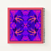 Bright Bold Blue Pink Geometric Nahtloses Muster Notizblock (Rückseite)