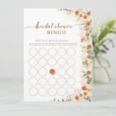 Bright Bold Boho Bridal Bingo | Terracotta-Rose (Stehend Vorderseite)