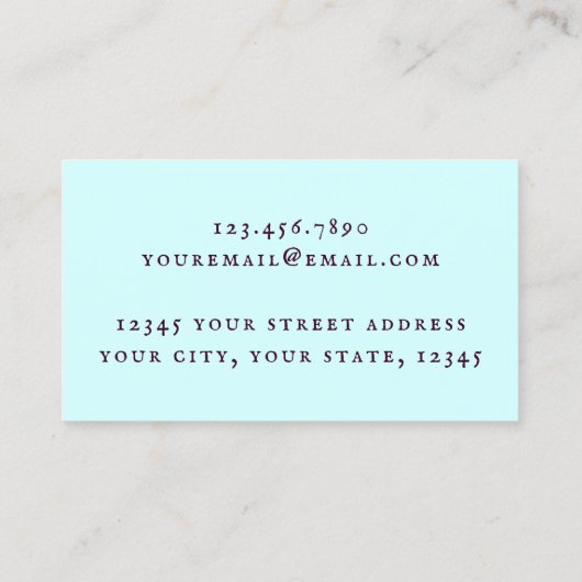 Bright Bold farbenfrohe Creative Make Up Artist Bu Visitenkarte (Rückseite)