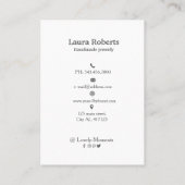 Bright & Bold farbenfrohe Florals Ohrausstellung Visitenkarte (Rückseite)