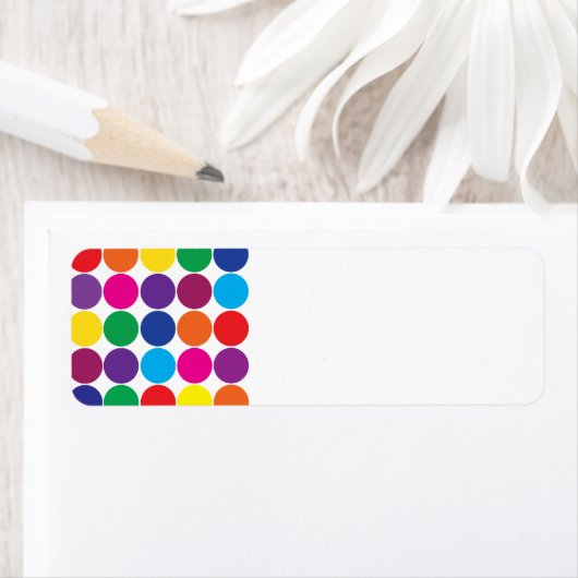 Bright Bold farbenfrohe Regenbogenkreise Polka Dot (Insitu)