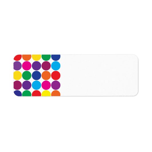 Bright Bold farbenfrohe Regenbogenkreise Polka Dot (Vorne)