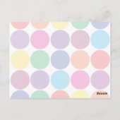 Bright Bold farbenfrohe Regenbogenkreise Polka Dot Postkarte (Rückseite)