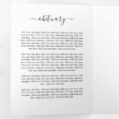 Bright & Bold Floral Beerdigung Memorial Programm (Innen Erste Seite)