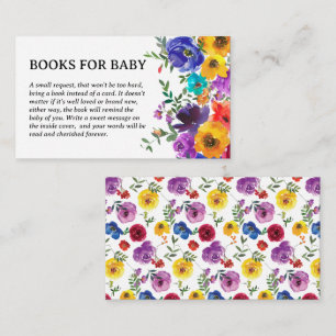 Bright & Bold Floral Books für Baby Begleitkarte