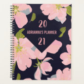 Bright Bold Floral Pattern Jahr Planer (Vorderseite)