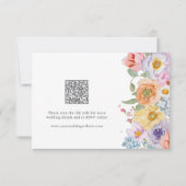 Bright Bold Floral RSVP Karte (Rückseite)