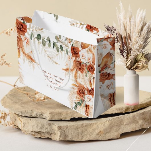 Bright Bold Floral Wedding Danke Große Geschenktüte