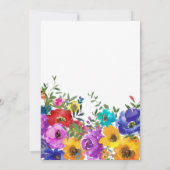 Bright & Bold Florals 40. Geburtstag Einladung (Rückseite)