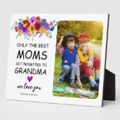 Bright & Bold Florals 'Promoted to Oma' Foto Fotoplatte (Seite)