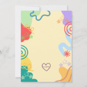 Bright, bold, fun 1st Birthday Einladung (Rückseite)