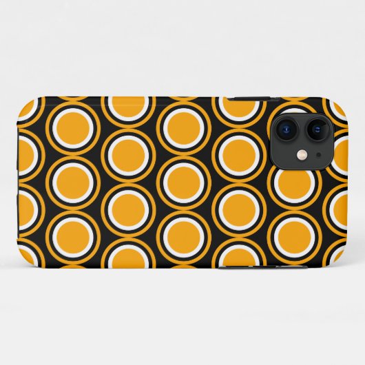 Bright Bold gepolsterte Sonnengoldgelbe schwarze S Case-Mate iPhone Hülle (Rückseite (Horizontal))