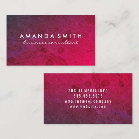 Bright Bold Grunge Visitenkarte (Vorne/Hinten)