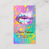 Bright Bold Holographic Lips Visitenkarte (Vorderseite)
