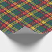 Bright Bold Kariert Clan Buchanan Tartan Geschenkpapier (Ecke)