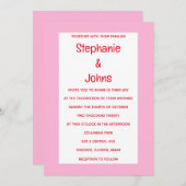 Bright Bold Orange Pink farbenfrohe, klassische Ho Einladung (Vorne/Hinten)