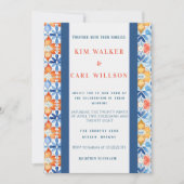 Bright & Bold Summer Wedding Colors Wedding Einladung (Vorderseite)