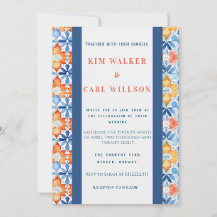 Bright & Bold Summer Wedding Colors Wedding Einladung