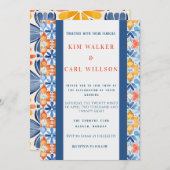 Bright & Bold Summer Wedding Colors Wedding Einladung (Vorne/Hinten)