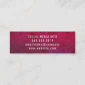 Bright Bold Textur Mini Visitenkarte (Rückseite)