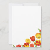 Bright & Bold Tulips White Spring Floral Wedding Einladung (Rückseite)