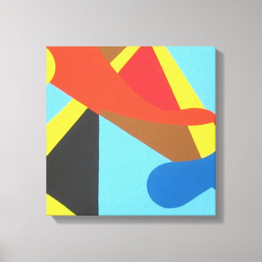 Bright Bold Turquoise Abstract Art Print Leinwanddruck (Vorderseite)