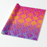 Bright Bold Vivid Orange Lila Fuchsia Quatrefolie Geschenkpapier<br><div class="desc">Schleifpapier</div>